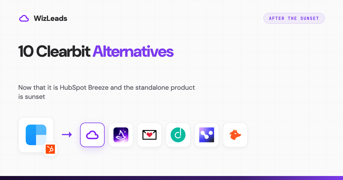 10 Clearbit Alternatives Now That It's HubSpot Breeze (2026)