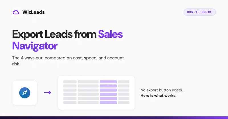 How to Export Sales Navigator Leads to Excel or CSV (2026)